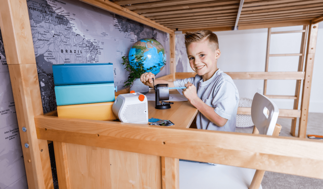Stylish Teen Room Makeover with Loft Bed & Desk