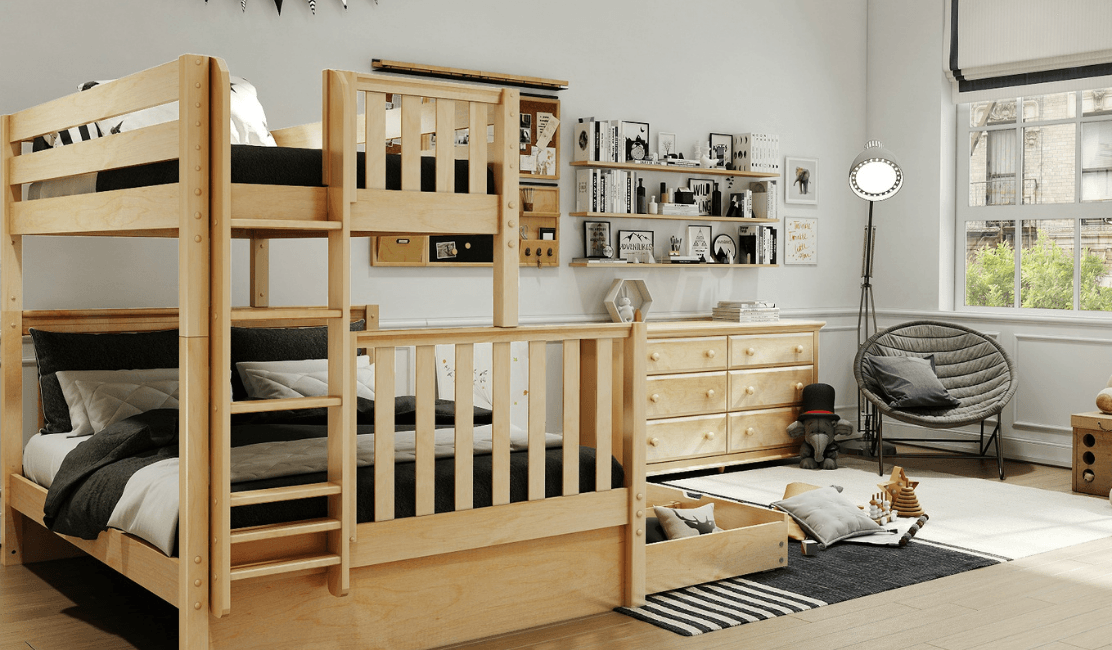 Camp Twin Kids Loft System & Lower Bed Set