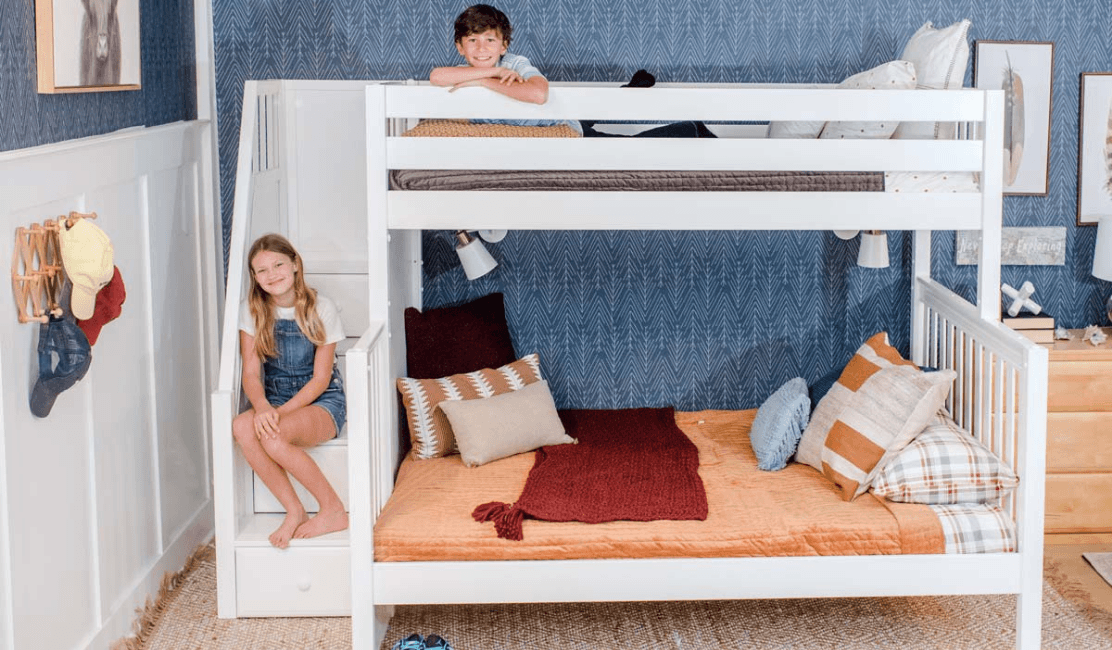 best twin xl over queen bunk bed with stairs sturdy