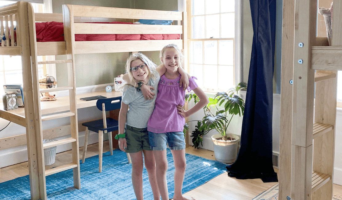Loft bed online girl room