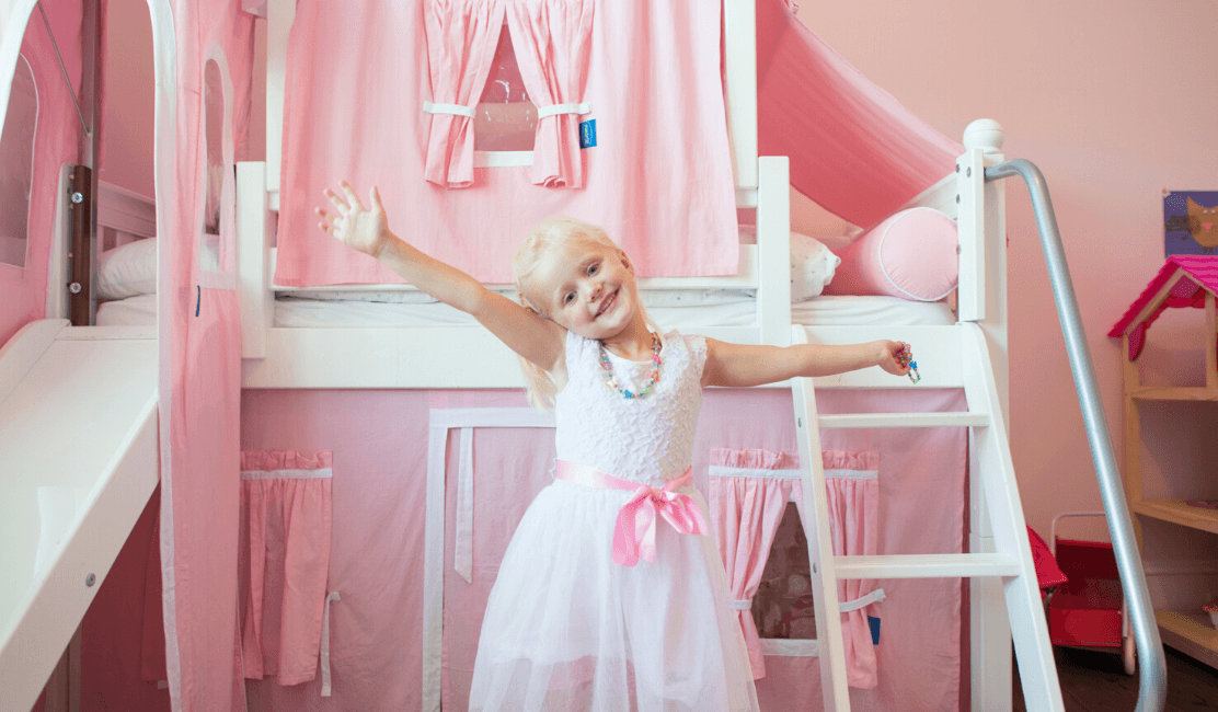 Wow Your Kids with a Playhouse Bed with Slide All Dressed Up