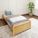 1075 XL UU N : Kids Beds Twin XL Platform Bed with Underbed Dresser, Natural