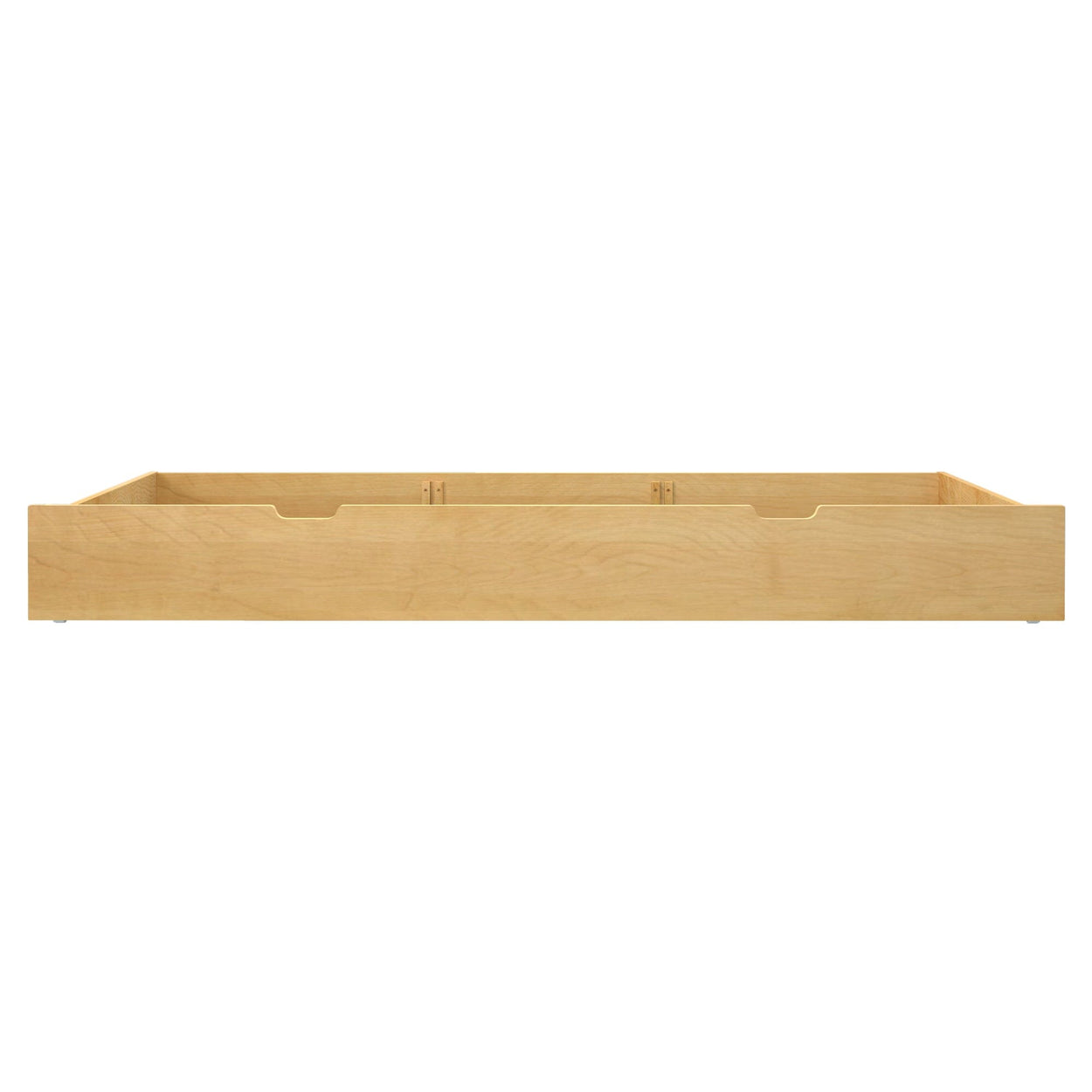 Wooden under-bed storage drawer, ideal for maximizing bedroom space and organizing items efficiently.