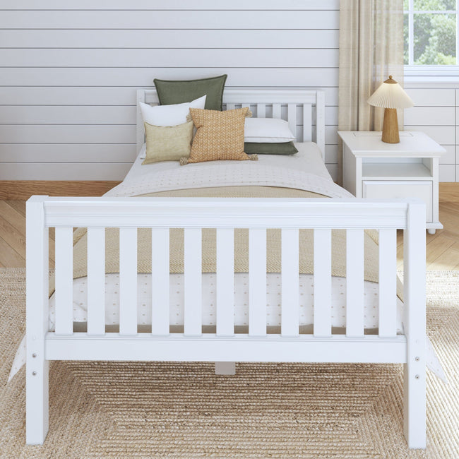2040 XL WS : Kids Beds Full XL Basic Bed - Medium, Slat, White