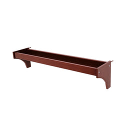 Brown wooden wall-mounted planter box ideal for indoor and outdoor gardening.
