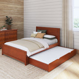 2160 XL TR CP : Kids Beds Full XL Traditional Bed with Trundle, Panel, Chestnut