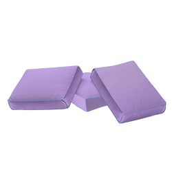 Purple sofa cushion set on white background, showcasing comfortable and stylish home décor options.
