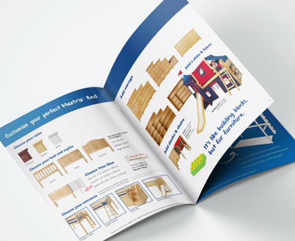 Maxtrix catalog with customizable bunk beds, loft beds and kids bedroom furniture