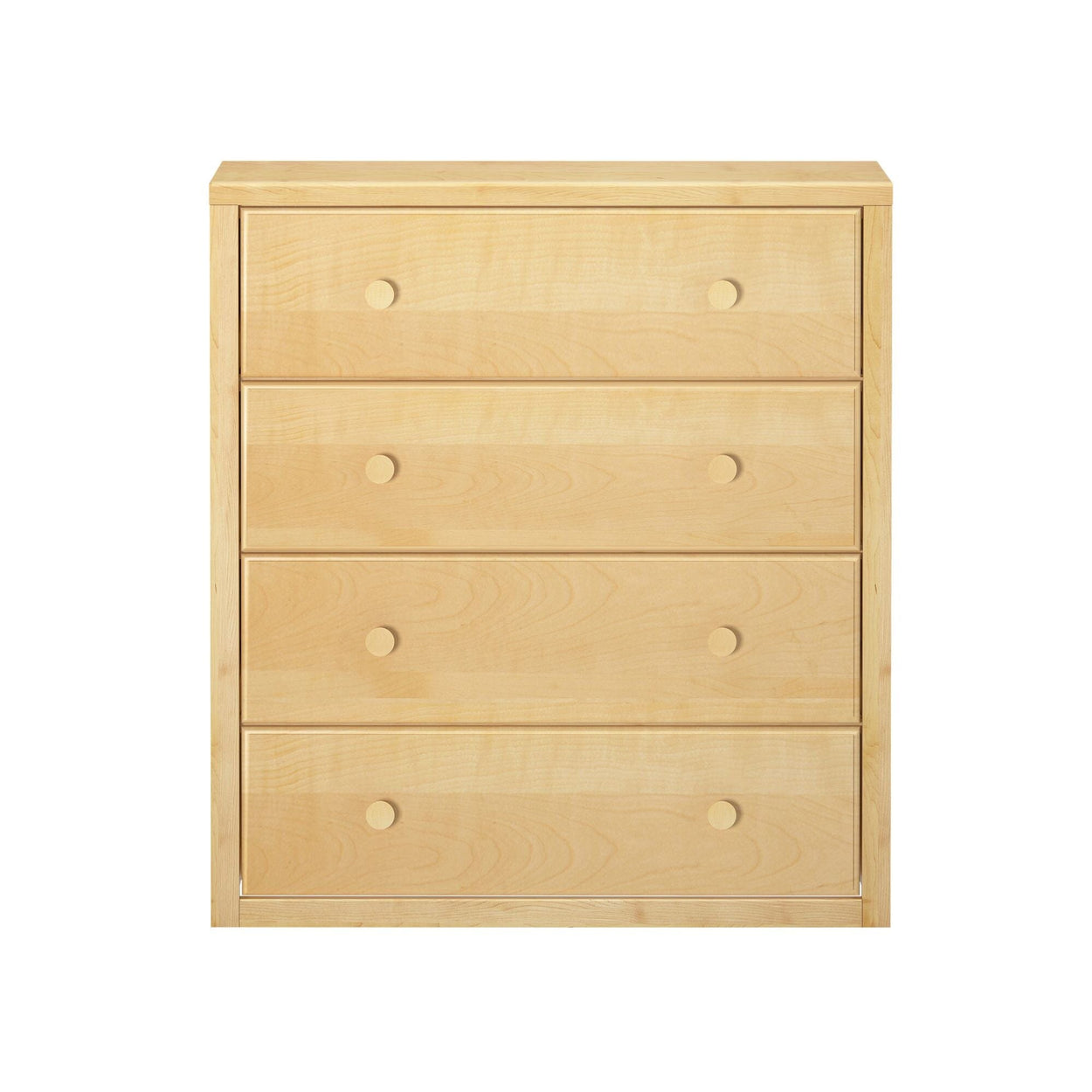 Wooden four-drawer dresser with a simple design.