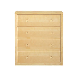 Wooden four-drawer dresser with a simple design.