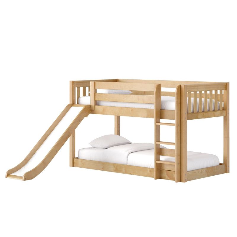 Floor Bunk Bed with Slide