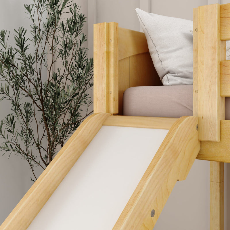 Mid Loft Bed With Slide and Stairs