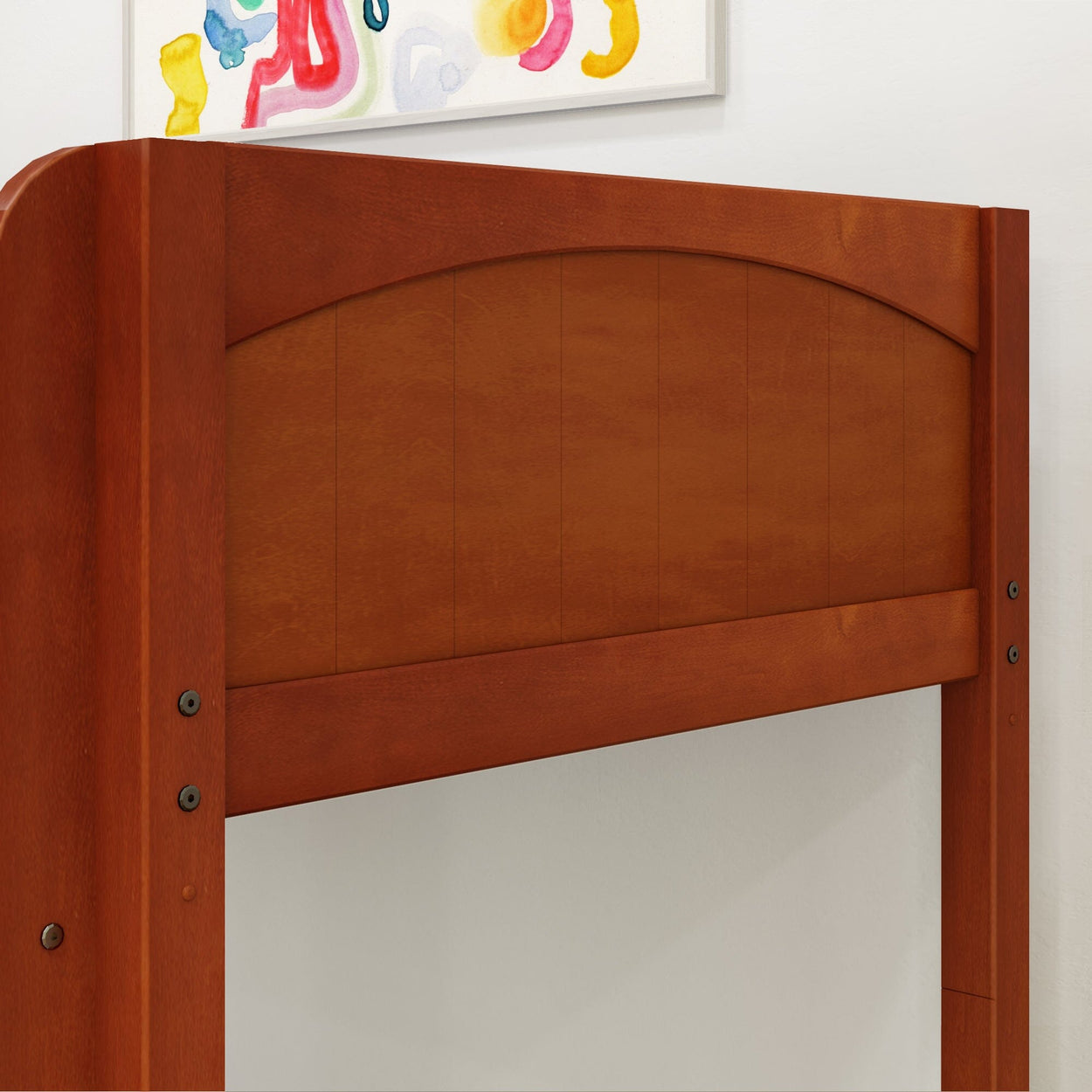 Wooden headboard design for bedroom furniture.