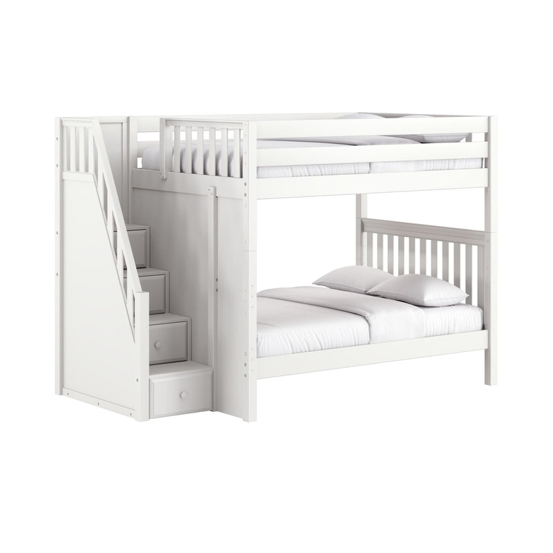 Classic Full Bunk Bed with Stairs