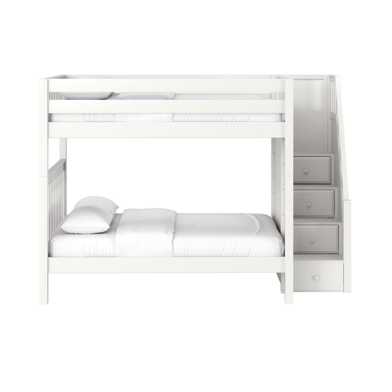 Classic Full Bunk Bed with Stairs