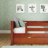 YEAH TR CP : Kids Beds Twin Toddler Bed with Trundle, Panel, Chestnut