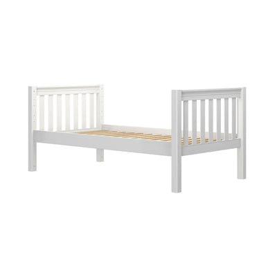 1040 WS : Kids Beds Twin Basic Bed - Medium, Slat, White
