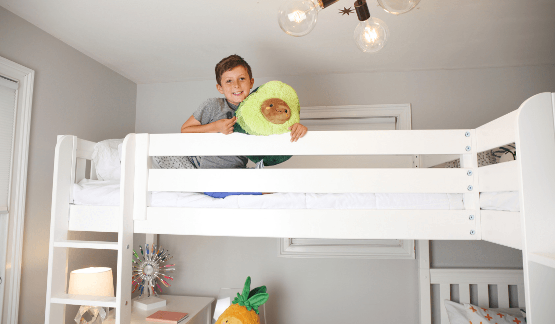 Sterling's Room Makeover with a Triple Corner Bunk Bed
