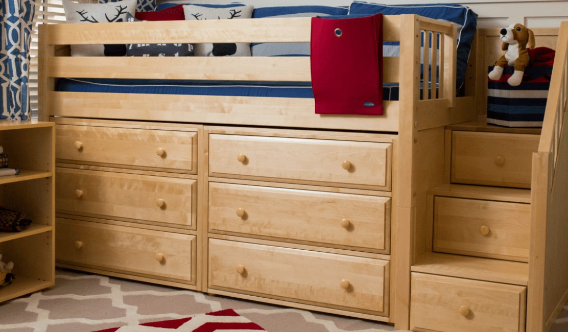 A Low Loft Bed with Stairs that Delivers