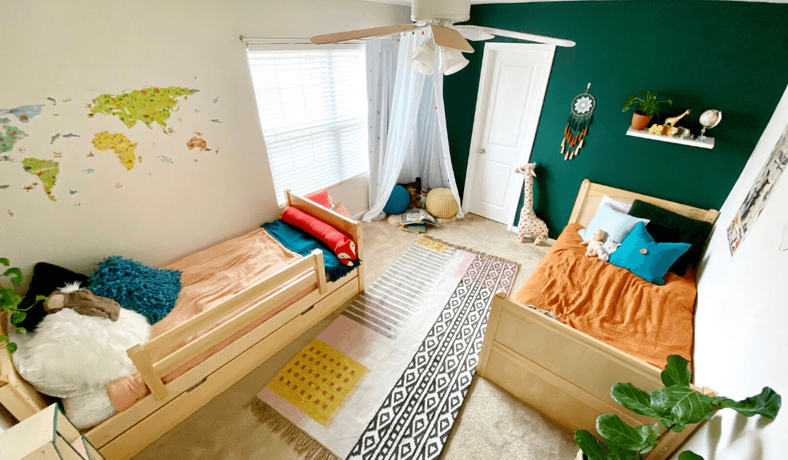 Room Reveal: Boy and Girl Shared Kids Room with Gender Neutral Decor