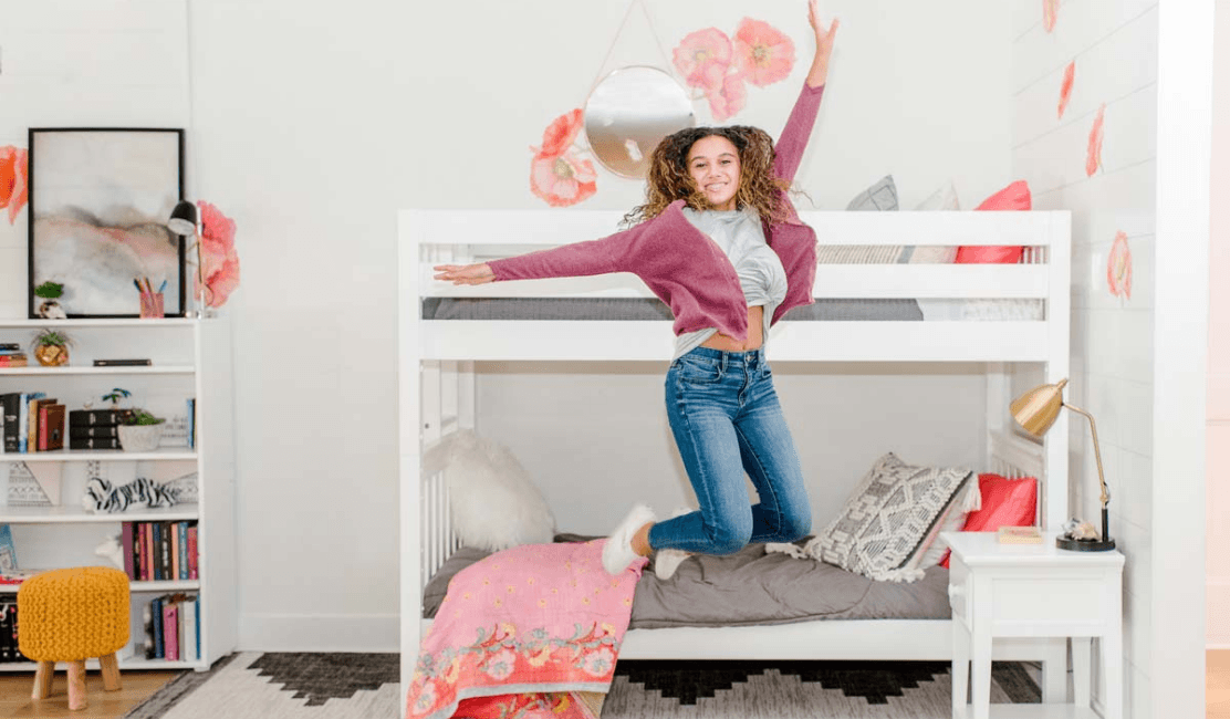Bunk Beds with Ladders on End for Tween and Teen Rooms