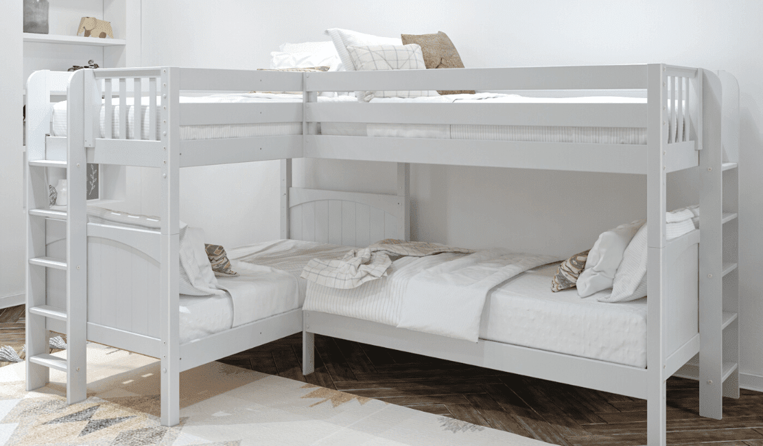 Combine Two or More Beds: Corner Lofts, Triple & Quad Bunks