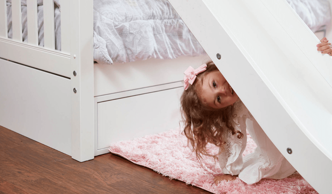 New Room Reveal with a Twin over Full Girls Bunk Bed with Slide