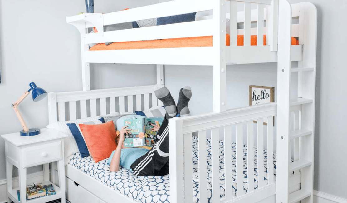L shaped top full beds