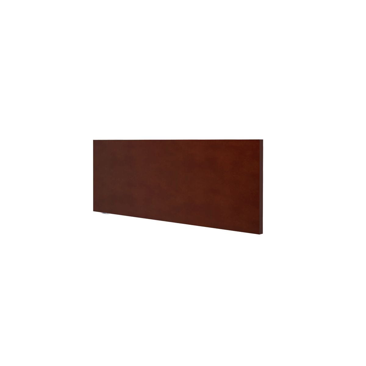 Brown leather headboard for modern bed design.