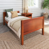 1000 CP : Kids Beds Twin Basic Bed - Low, Panel, Chestnut