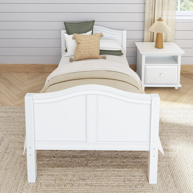 1000 WC : Kids Beds Twin Basic Bed - Low, Curve, White