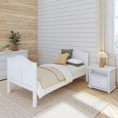1040 XL WC : Kids Beds Twin XL Basic Bed - Medium, Curve, White