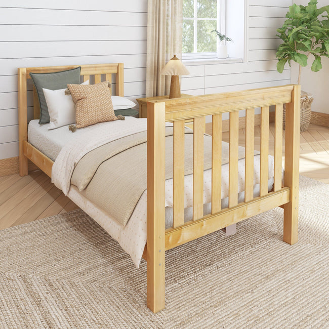 1060 XL NS : Kids Beds Twin XL Basic Bed - High, Slat, Natural