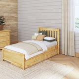 1160 UU NS : Kids Beds Twin Traditional Bed with Underbed Dresser, Slat, Natural