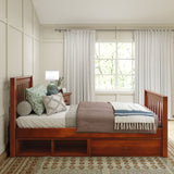 1180 CD CS : Kids Beds Twin Traditional Bed with Dresser and Cubby, Slat, Chestnut