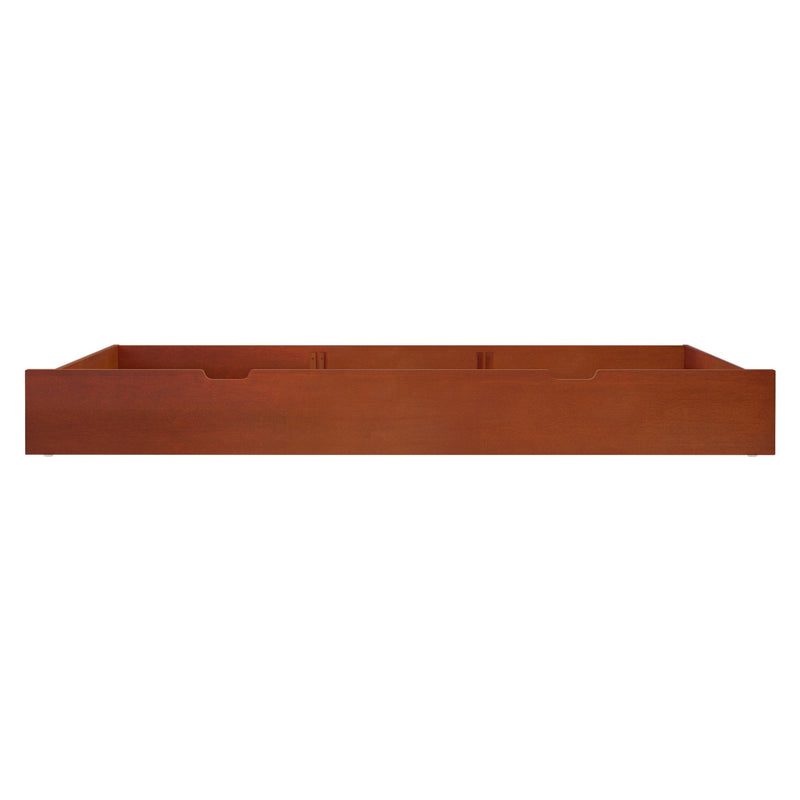 Wooden storage drawer for under bed use, perfect for organizing bedroom essentials.