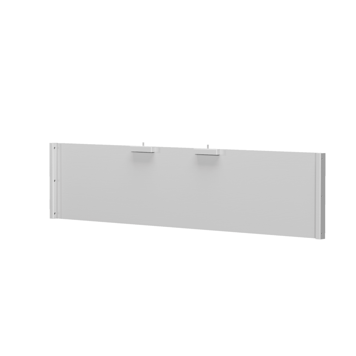 Wall-mounted storage rack in white for modern home organization and interior decor.
