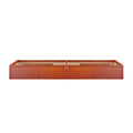 Wooden under-bed storage drawers with knobs, perfect for saving space in the bedroom.
