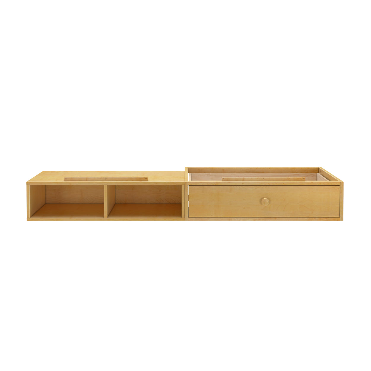 1636-001 : Underbed Storage Underbed Cubby & Drawer - Natural