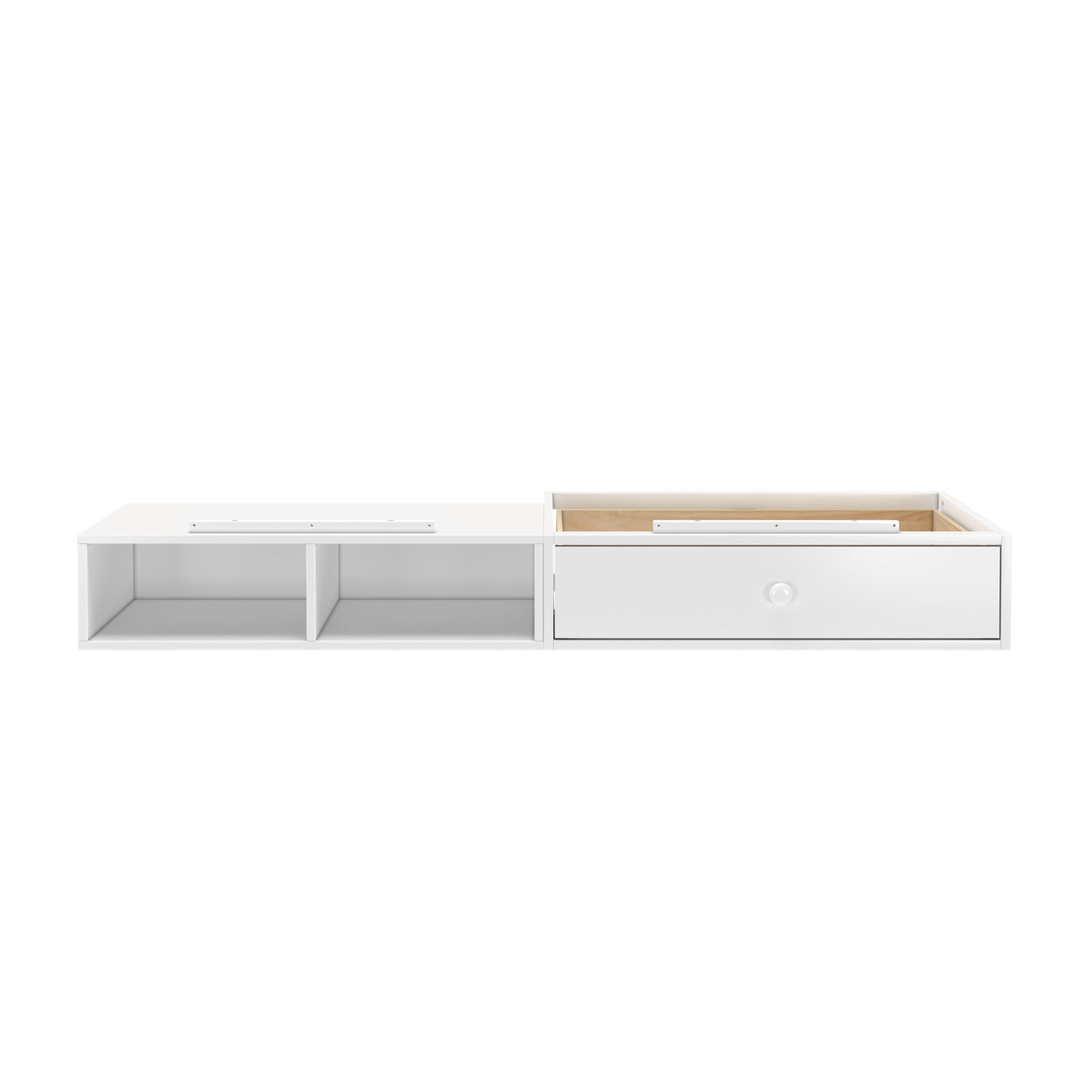 1636-002 : Underbed Storage Underbed Cubby & Drawer - White