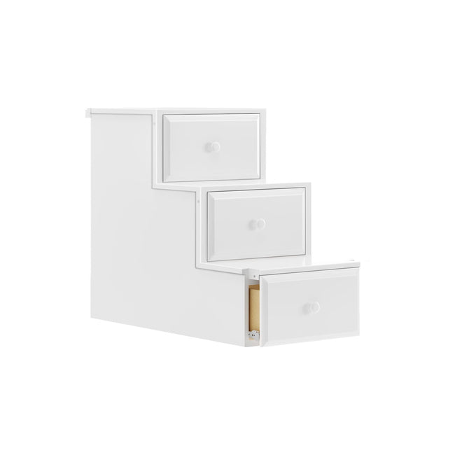 1730-002 : Component Staircase Frame with Drawers, White