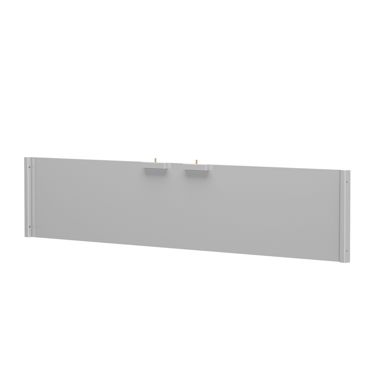 Modern white wall panel with mounting brackets for home or office decor.