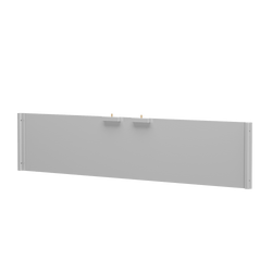 Modern white wall panel with mounting brackets for home or office decor.