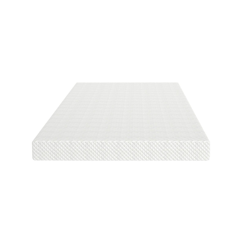 Minimalist white mattress design for optimal comfort and sleep support.
