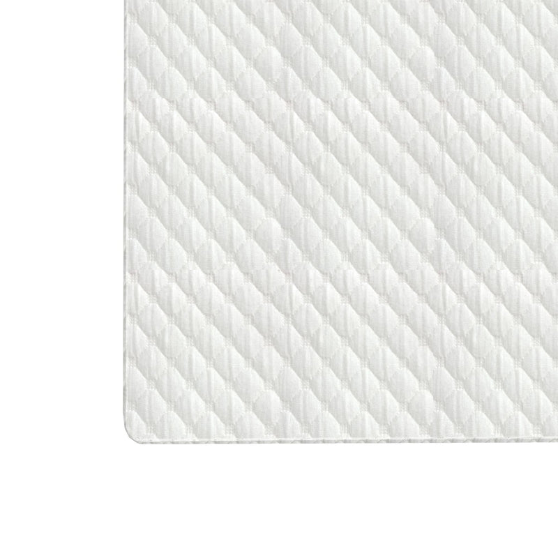 Quilted mattress pad with soft texture and diamond pattern design.
