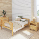 2000 NS : Kids Beds Full Basic Bed - Low, Slat, Natural