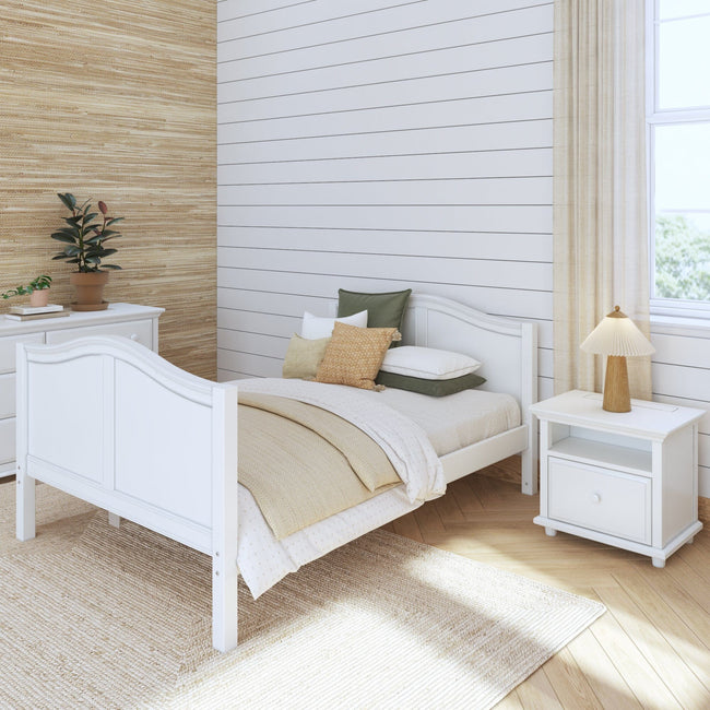 2040 XL WC : Kids Beds Full XL Basic Bed - Medium, Curve, White
