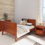 2060 XL CP : Kids Beds Full XL Basic Bed - High, Panel, Chestnut