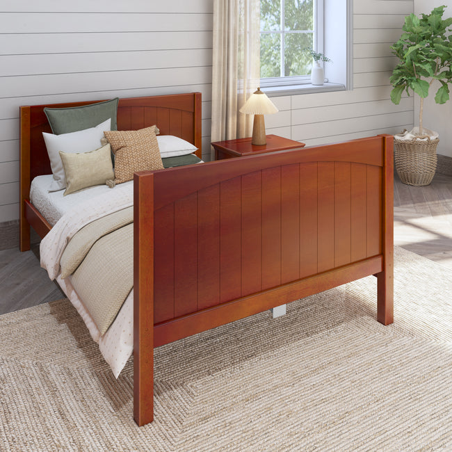 2060 XL CP : Kids Beds Full XL Basic Bed - High, Panel, Chestnut
