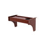 Brown wooden sofa armrest tray table with built-in cup holder and support brackets, couch armrest organizer for drinks, remotes and snacks